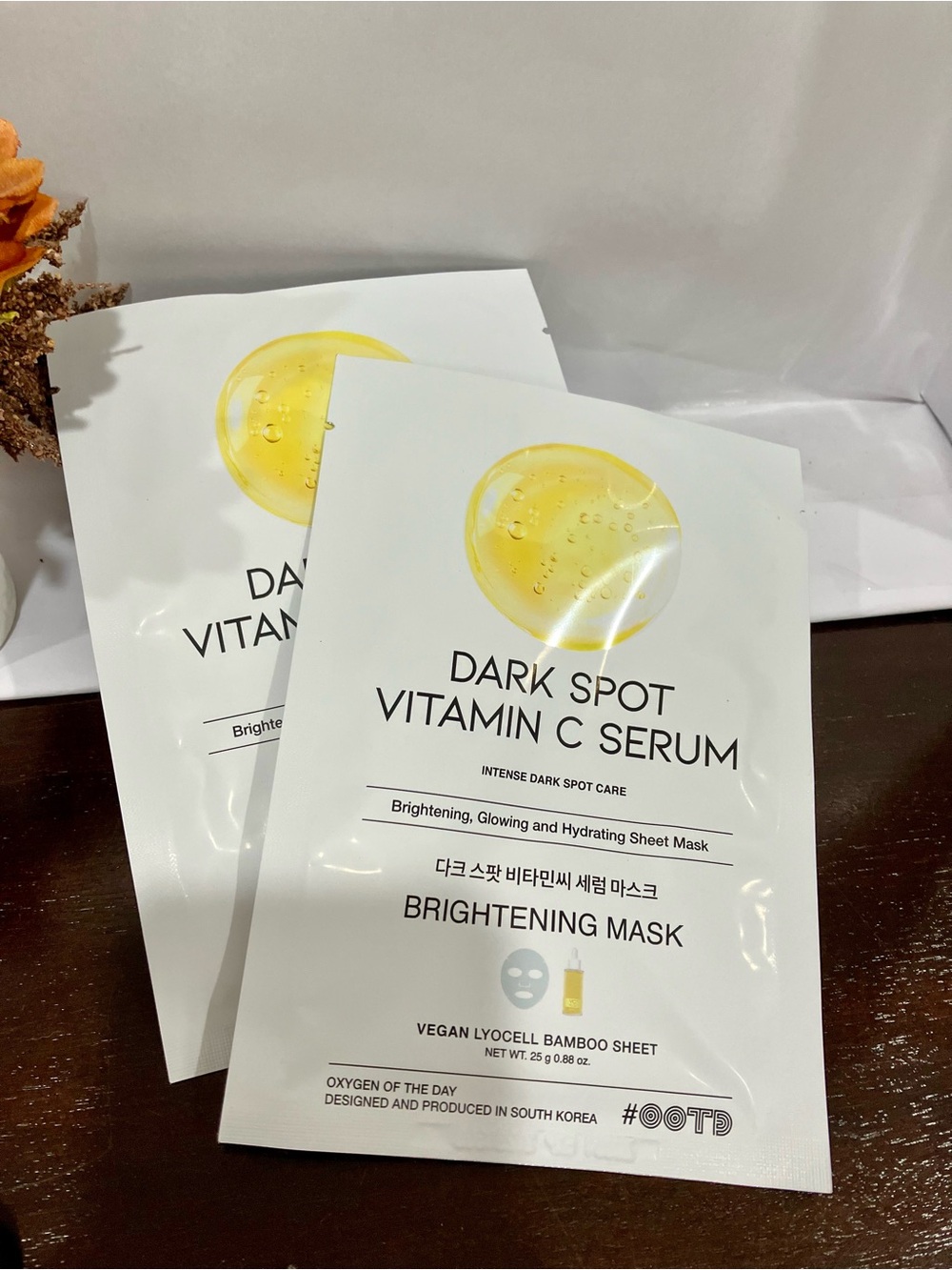 Dark Spot Vitamin C Serum Brightening Mask - set of 2
